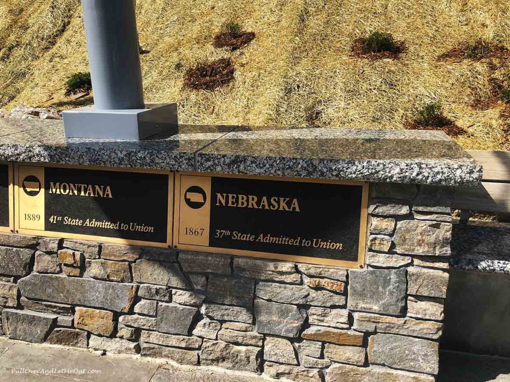 Nebraska plaque on the Avenue of Flags at Mount Rushmore