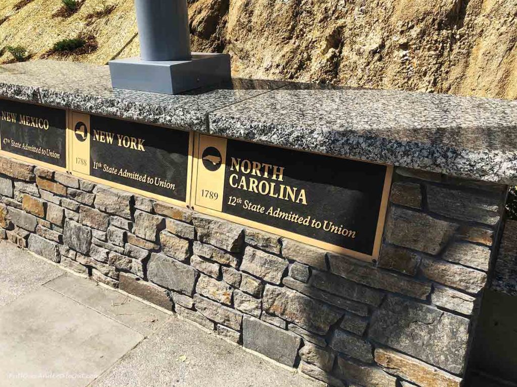 North Carolina plaque at Mount Rushmore
