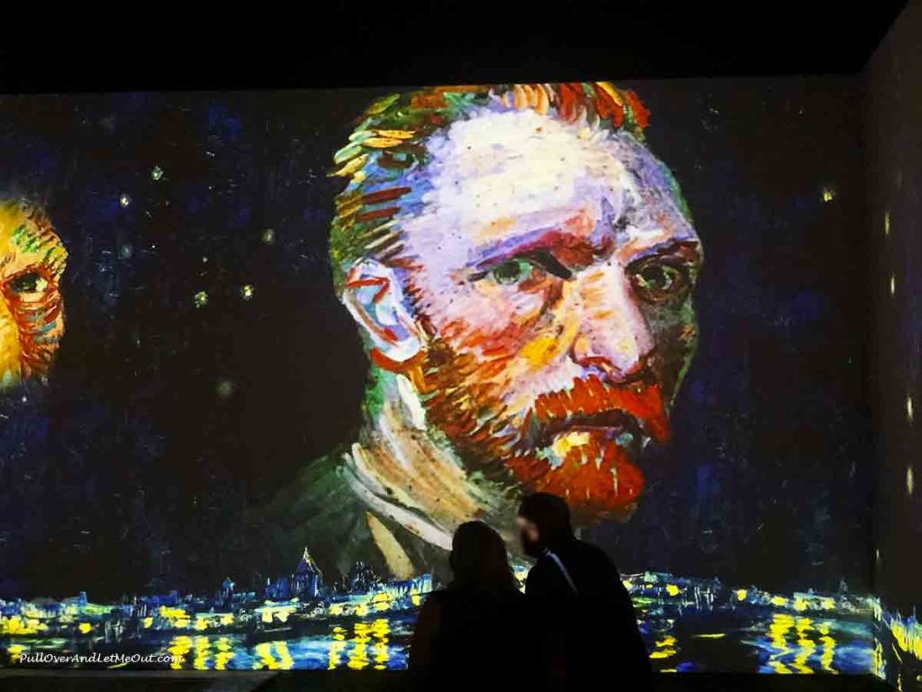 Giant digital picture of Vincen Van Gogh in Charlotte, NC