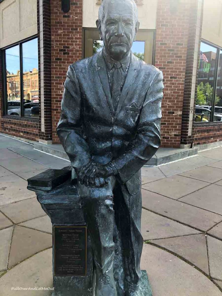 bronze statue of President Lyndon B. Johnson