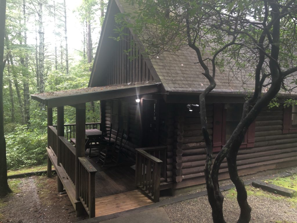 A log cabin in the woods of Georgia