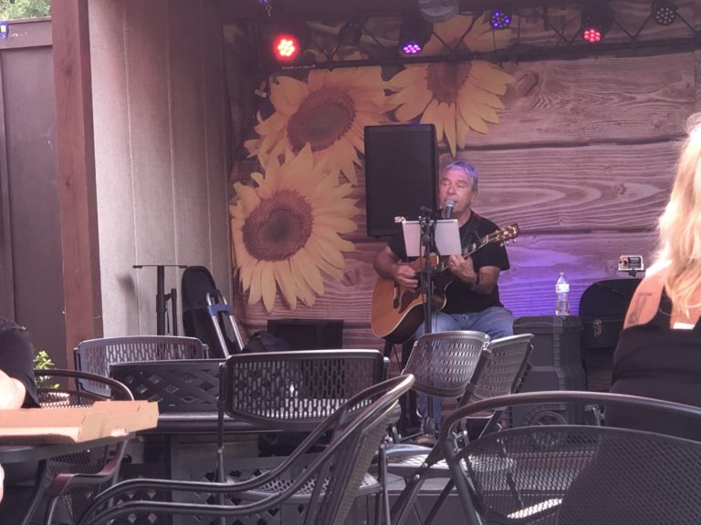 Teddy Baker performing at Serenity Cellars