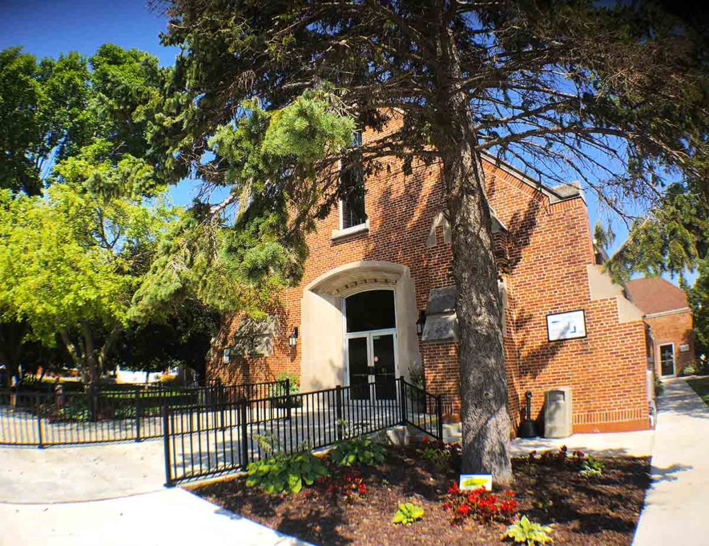 Entrance to the chapel at Our Lady of Good Help in Champion, WI