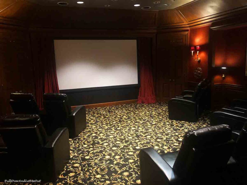 an in home movie theater