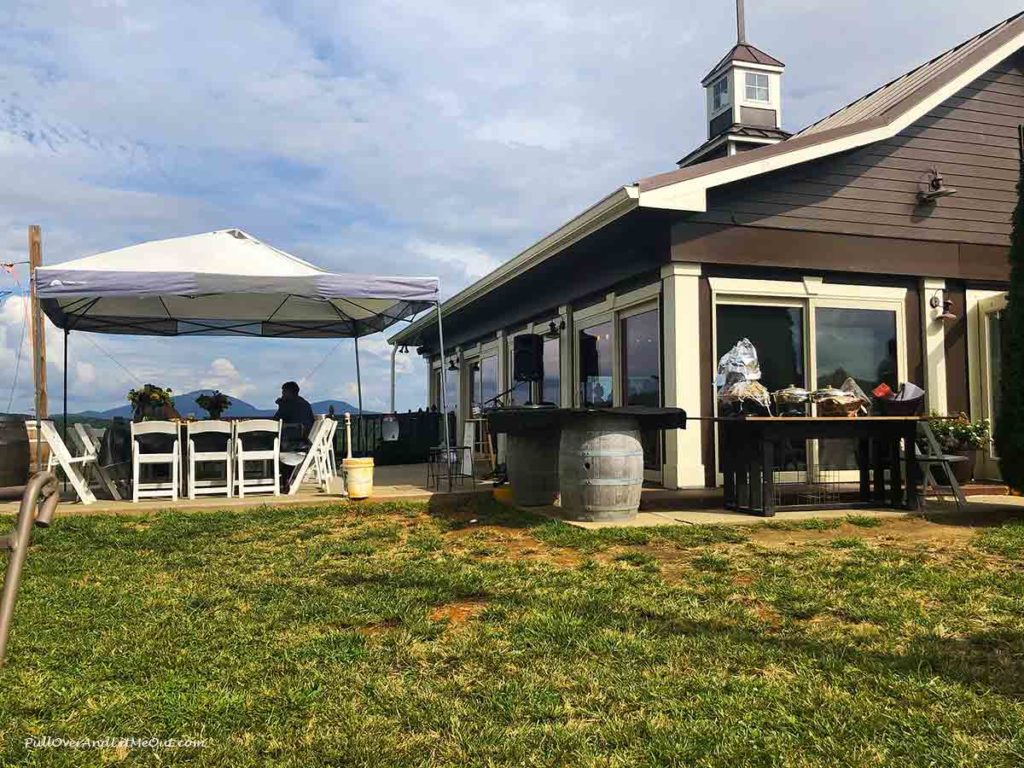 the patio at The Cottage Vineyards & Winery