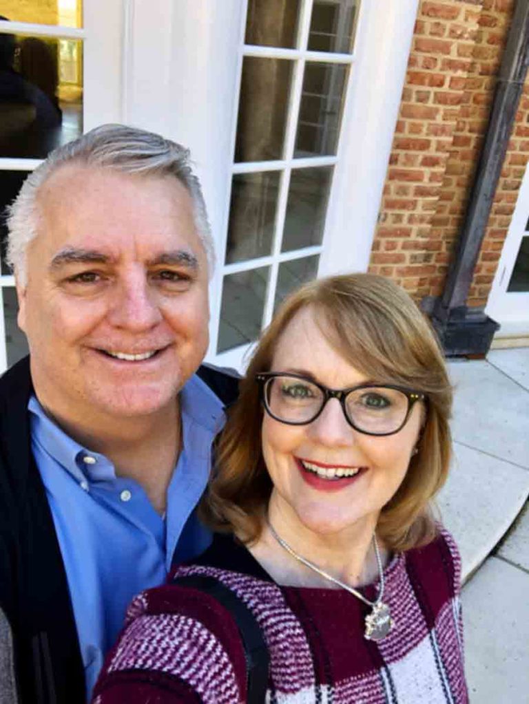 a man and a woman taking a selfie