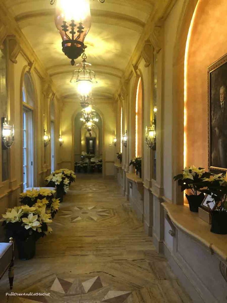 long hallway inside Albemarle Estate