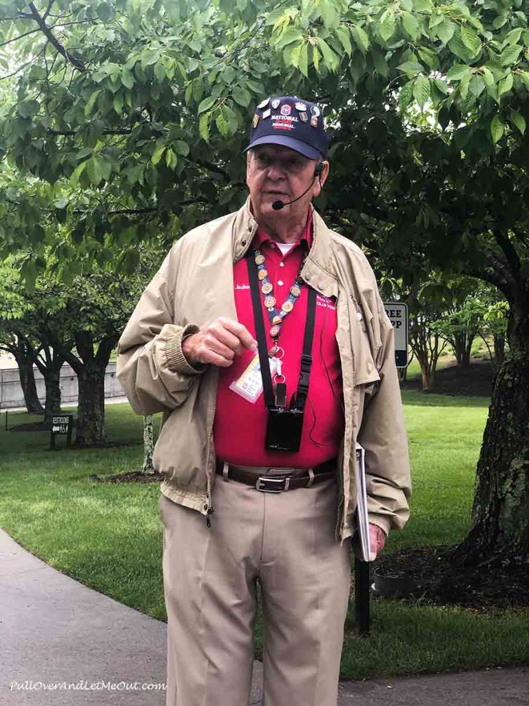 a tour guide at the National D-Day Memorial