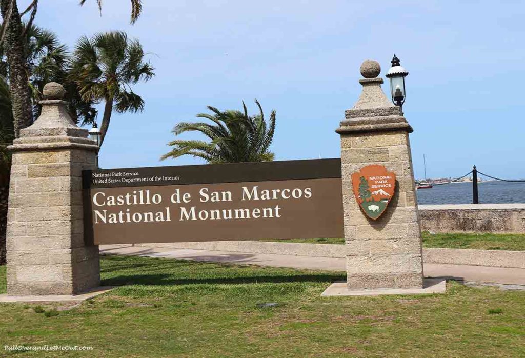entry sign Castillo de San Marcos National Monument