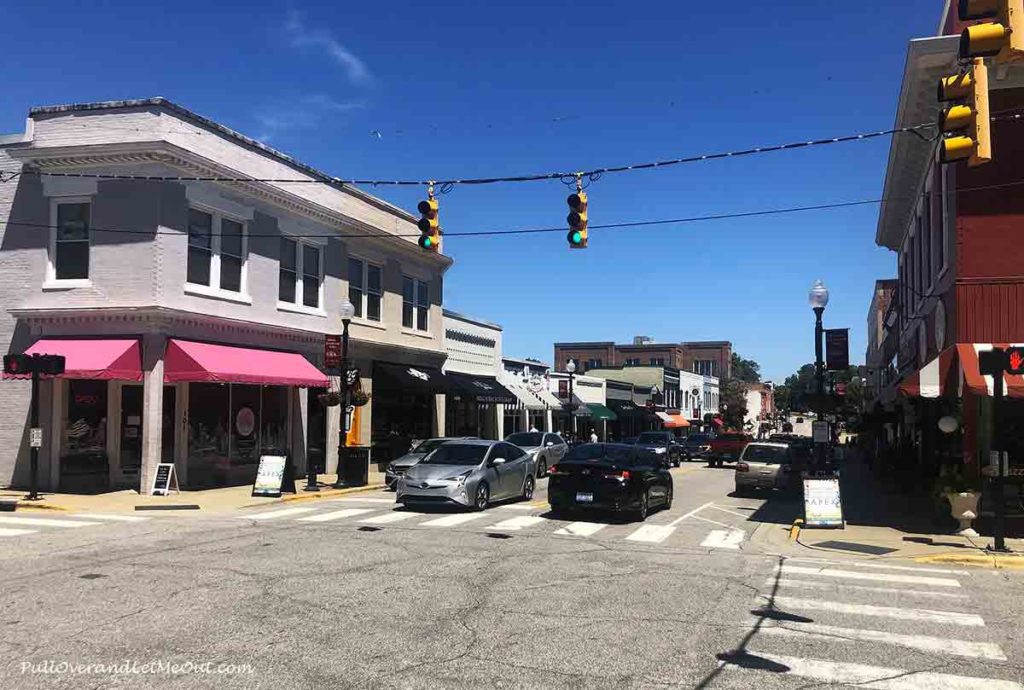 a street scene of Apex, NC