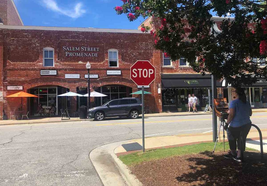 a brick building in Apex, NC