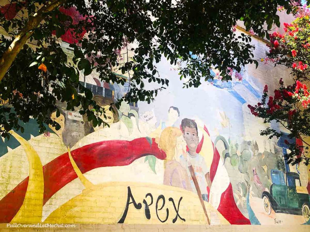 a mural that says Apex
