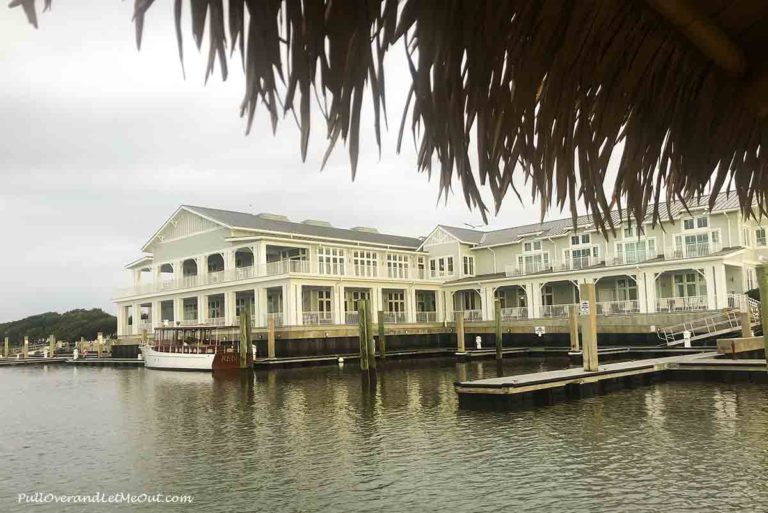 a hotel on the water