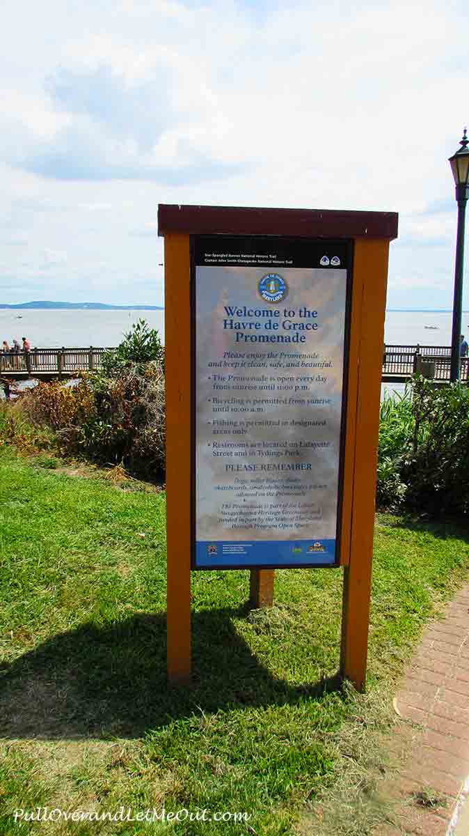 Sign at Havre de Grace Promenade