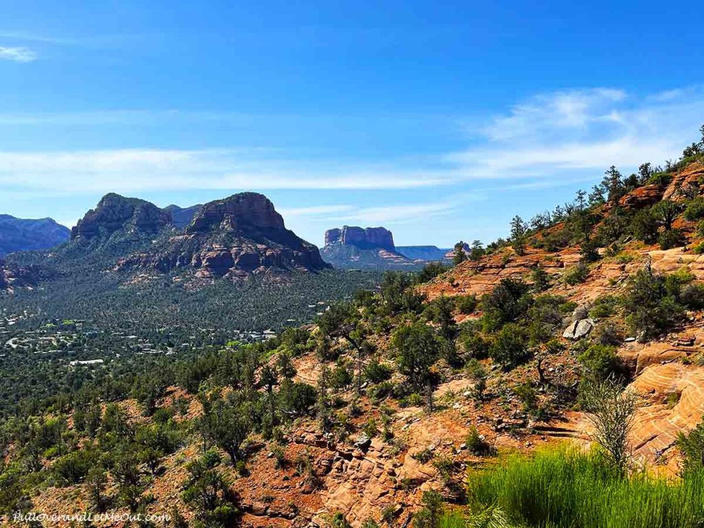 a picture of Twin Buttes and Cathedral Rock in Sedona AZ