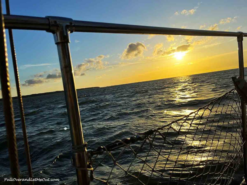 sunset from a sailboat