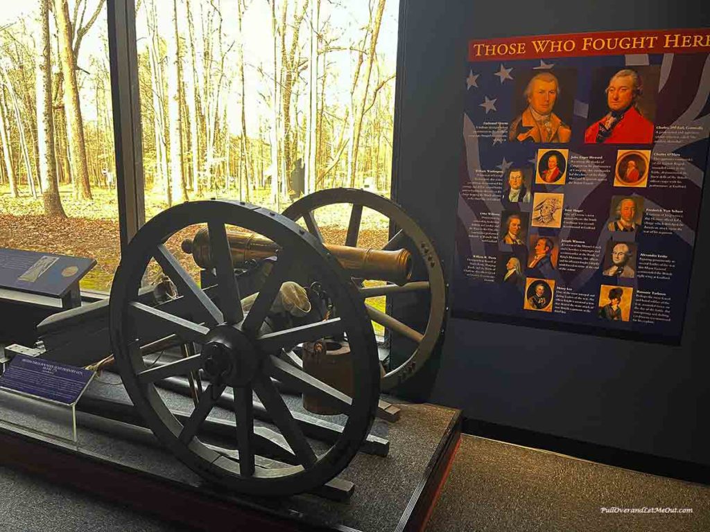 a Revolutionary War cannon in a museum