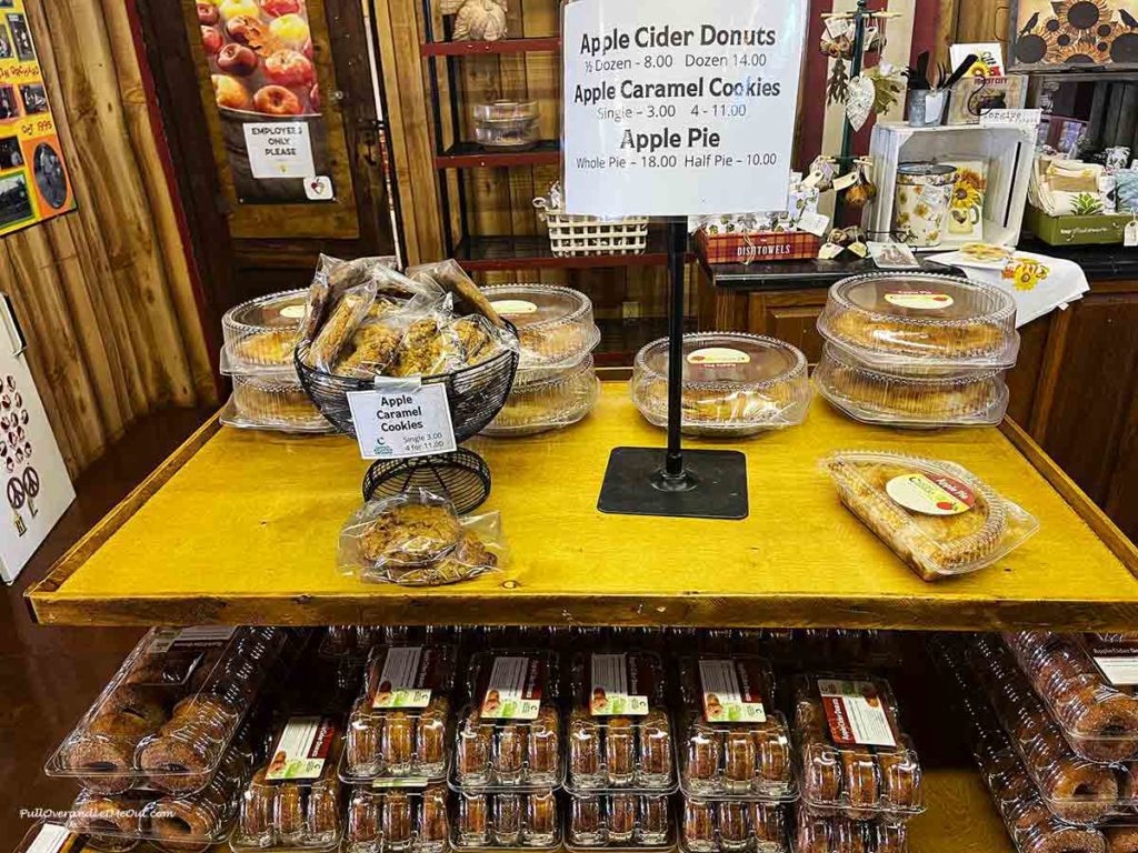 baked goods on a display table