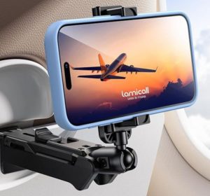 an airplane phone holder