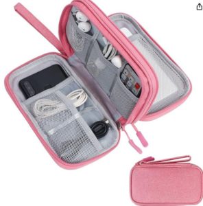 a pink cable organizer