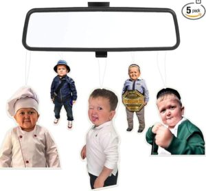 a personalized car air freshener photo of a little boy