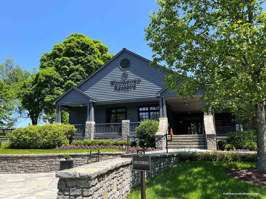 outside of the Woodford Reserve building in Kentucky