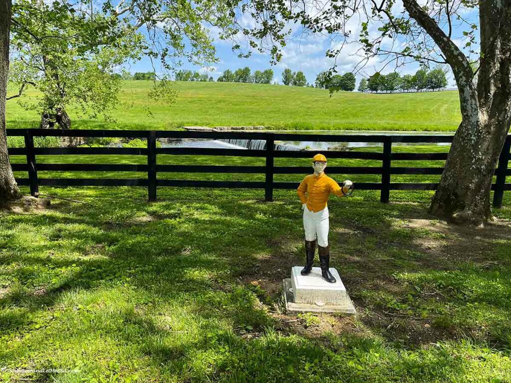a jockey statue