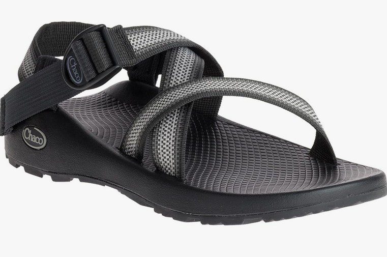 a single black sandal