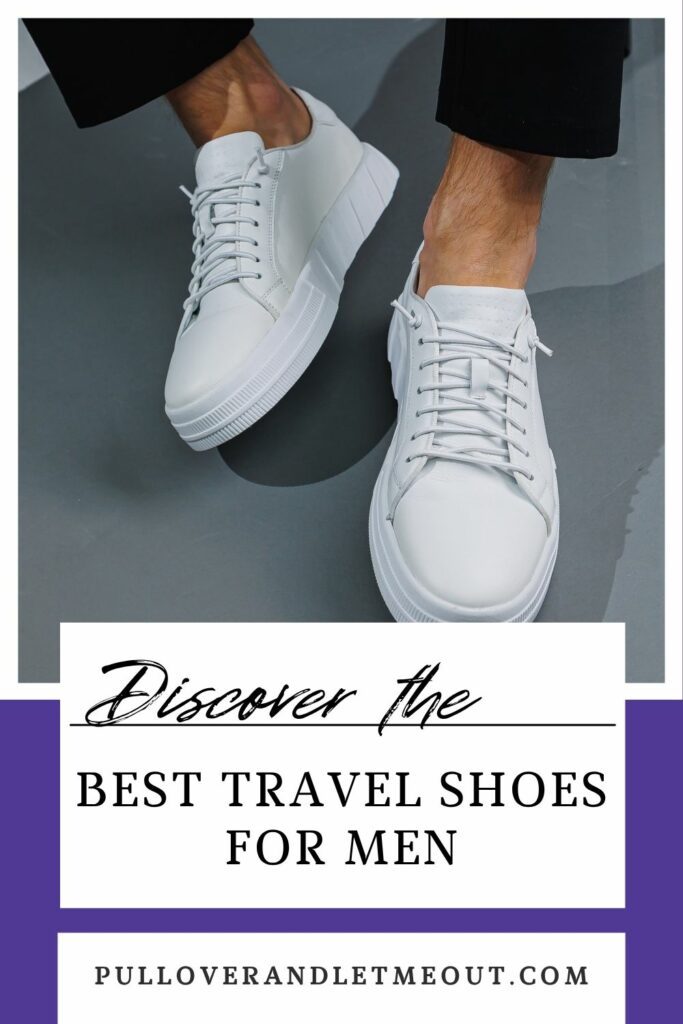 a Pin for Pinterest of a man in white tennis shoes
