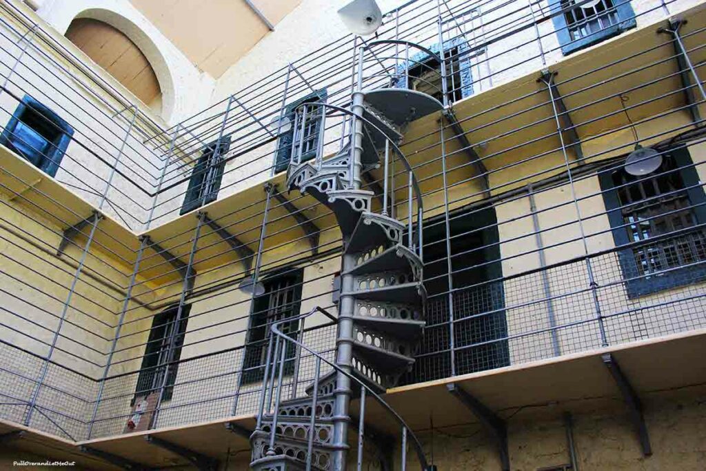spiral staircase in Kilmainham Gaol Dublin