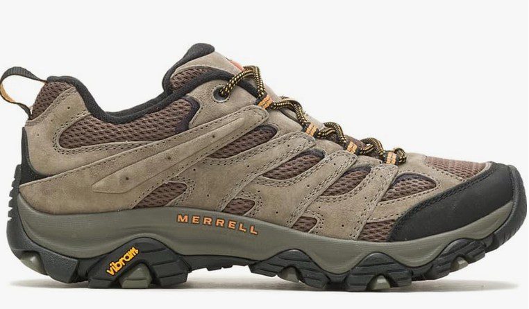 a tan men's hiking shoe