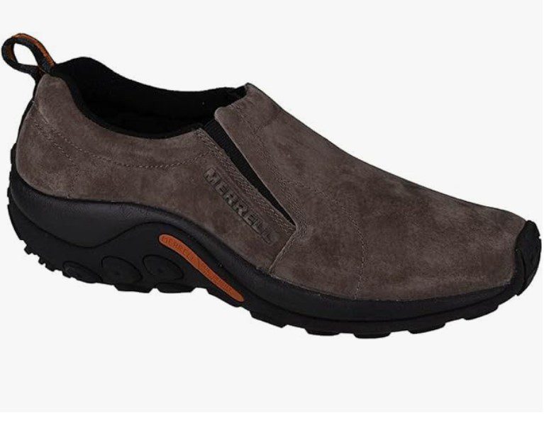a men's slip on moc shoe
