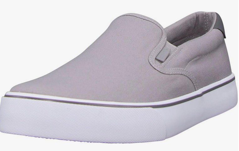 a gray pair of men's vans shoes