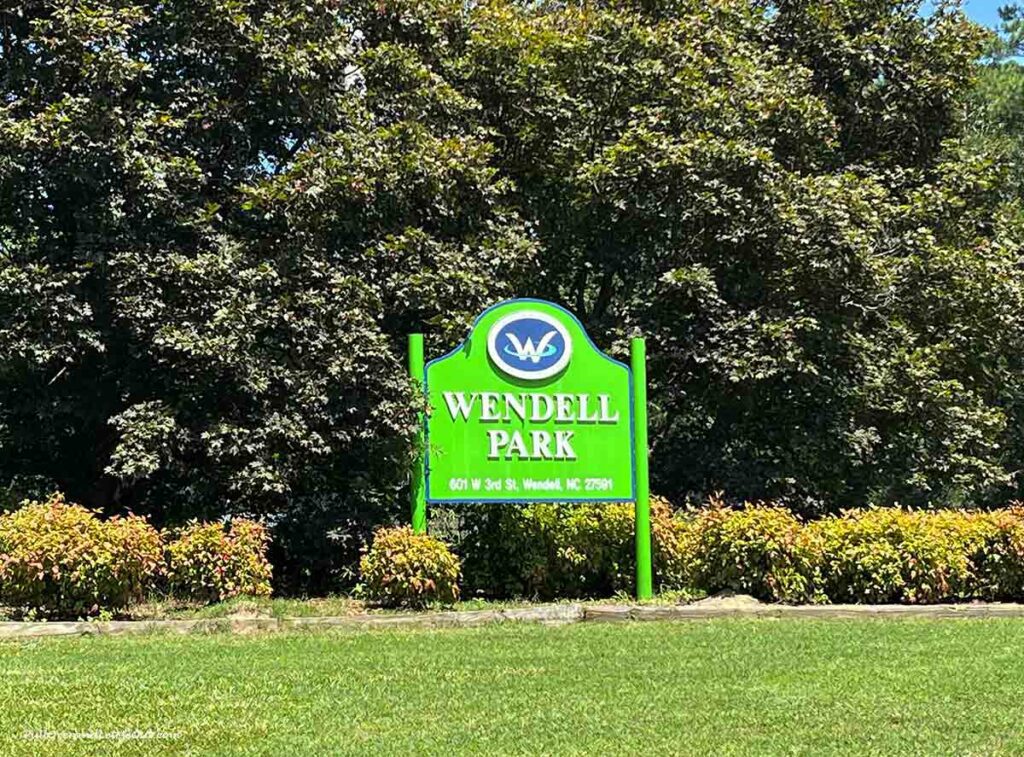 Wendell Park sign