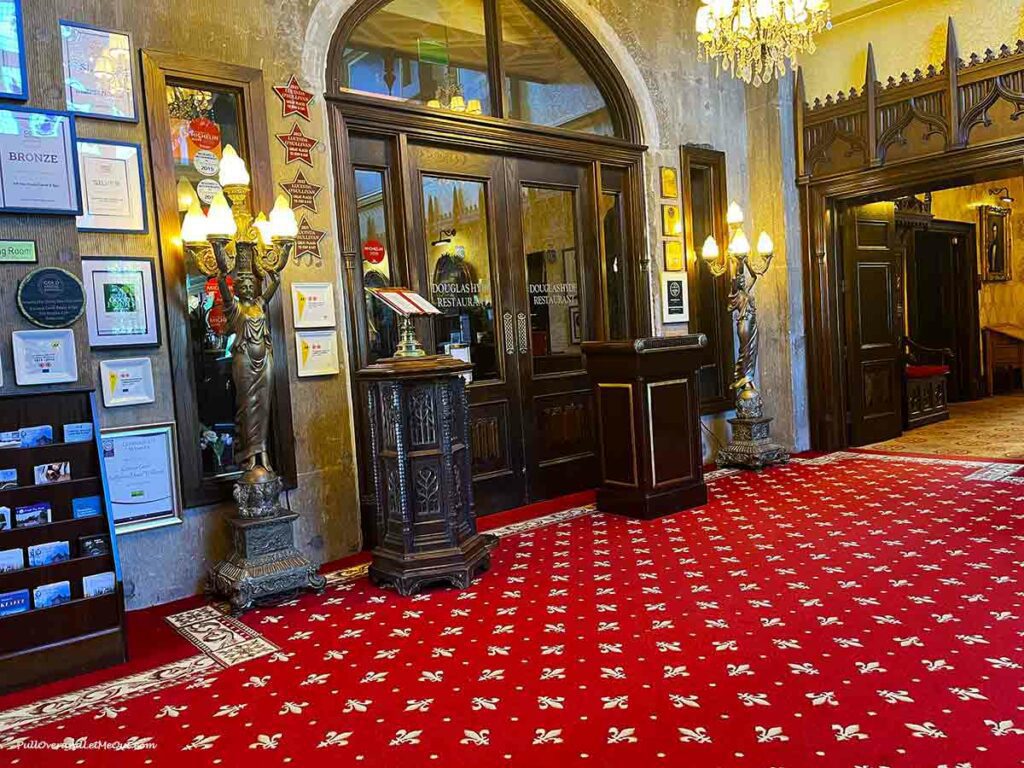 the entrance to a restaurant in a hotel