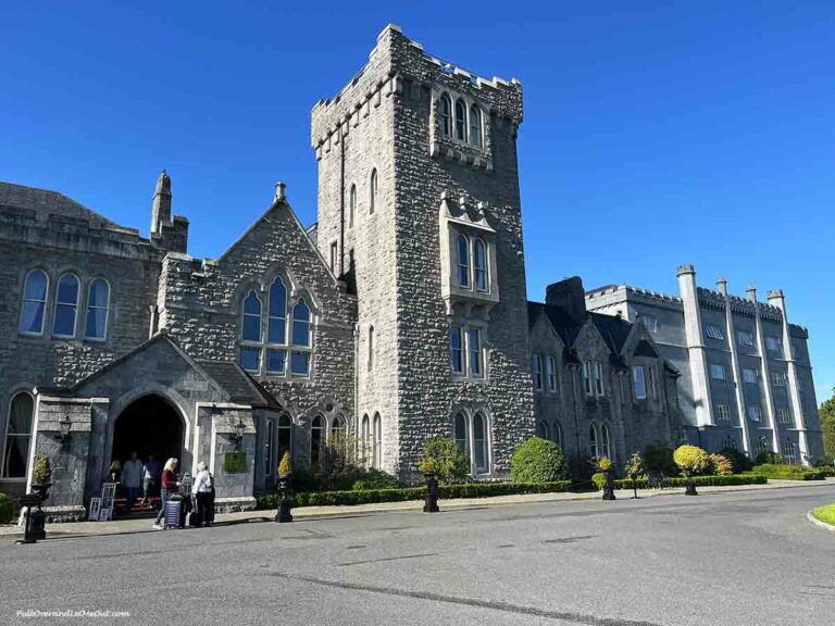people in front of Kilronan Castle Ireland