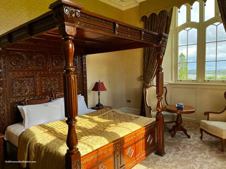a fancy hotel room