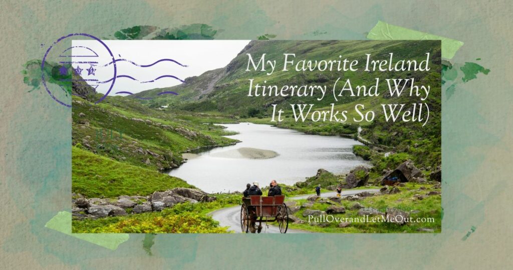a cover photo of a horse drawn cart in Ireland's Killarney lake district