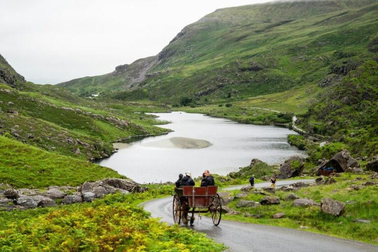 a jaunting cart in the lake district of Killarney Ireland