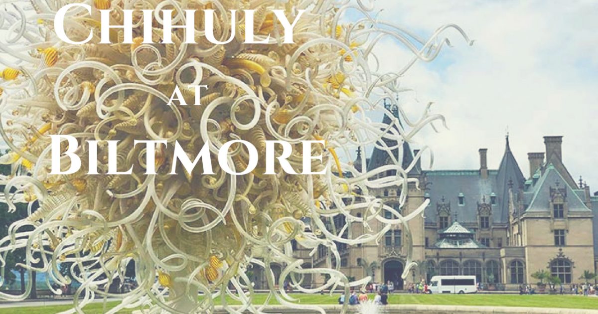 The Chihuly Exhibit at Biltmore Estate is an incredible art exhibition. #PullOverAndLetMeOut #ChihulyAtBiltmore #Chihuly #artglass #NorthCarolina #VisitNC #Biltmore #Asheville